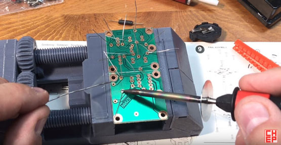 Electronics Shaking Dice Minikit assembly by Chuck Hellebuyck
